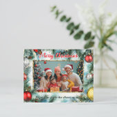 Het favoriete foto Lijst van de Kerstman Feestdagenkaart (Staand voorkant)