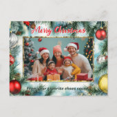 Het favoriete foto Lijst van de Kerstman Feestdagenkaart (Voorkant)