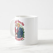 Het favoriete President van de Kerstman Trump Koffiemok (Voorkant links)