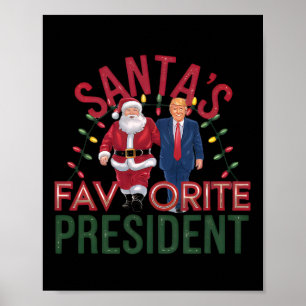 Het favoriete President van de Kerstman Trump Poster