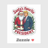 Het favoriete President van de Kerstman Trump Sticker (Vel)