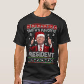 Het favoriete President van de kerstman van Kerstm T-shirt (Voorkant)