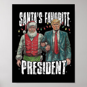 Het favoriete President van Trump Santa Poster