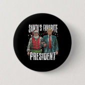 Het favoriete President van Trump Santa Ronde Button 5,7 Cm (Voorkant)