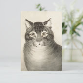 Het favoriete Wenskaart kat Bedankkaart (Staand voorkant)