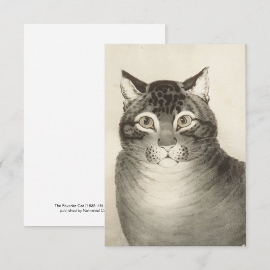 Het favoriete Wenskaart kat Bedankkaart (Voorkant / Achterkant)