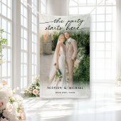 HET FEEST BEGINT HIER! Foto bruiloft banner