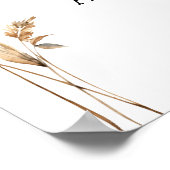 Het feest begint hier Pampas Grass Wedding Poster (Hoek)