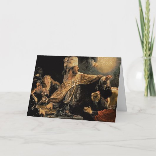 Het Feest c.1636-38 van Belshazzar Kaart (Voorkant)
