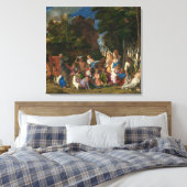 Het feest der goden (door Giovanni Bellini) Canvas Afdruk (Insitu (Slaapkamer))