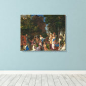 Het feest der goden (door Giovanni Bellini) Canvas Afdruk (Insitu (Houten vloer))