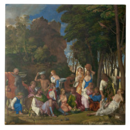 Het feest der goden (door Giovanni Bellini) Tegeltje