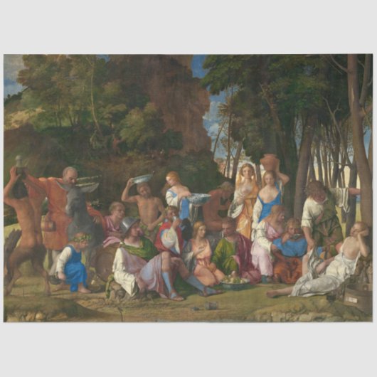 Het feest der goden (door Giovanni Bellini) Tissuepapier (Voorkant)