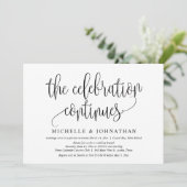 Het Feest Gaat Door, Bruiloft Elopement Party Kaart (Staand voorkant)