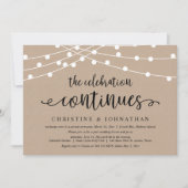 Het Feest Gaat Door, Trouw Elopement Feest Kaart (Voorkant)