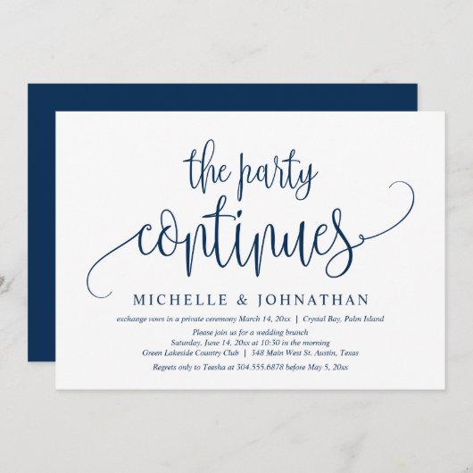 Het Feest Gaat Door, Trouwvlucht Feest Kaart (Voorkant / Achterkant)