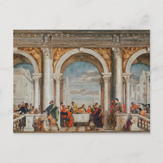 Het feest in het Huis van Levi Briefkaart (Voorkant)