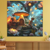 Het feest met de fee en de teddybeer canvas afdruk (Insitu (Woonkamer))