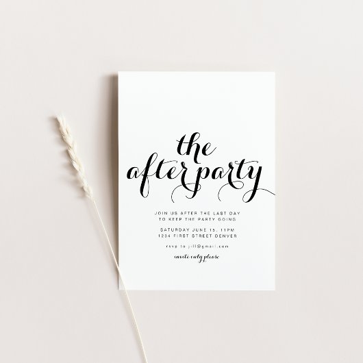 Het feest na bruiloft late nacht uitnodiging