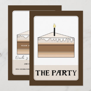 HET FEest Tarot Stijl Verjaardagstaart Slice Feest Kaart