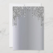 Het feest van de feestdag, zilveren glitter druist kaart (Achterkant)