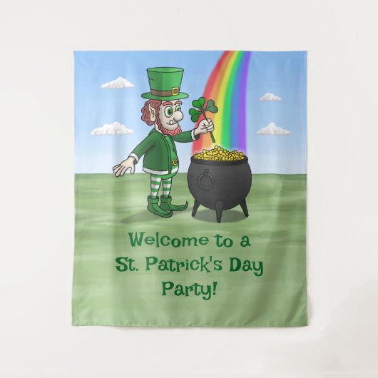 Het feest van de Leprechauns op St. Patrick's Day Wandkleed (Voorkant)