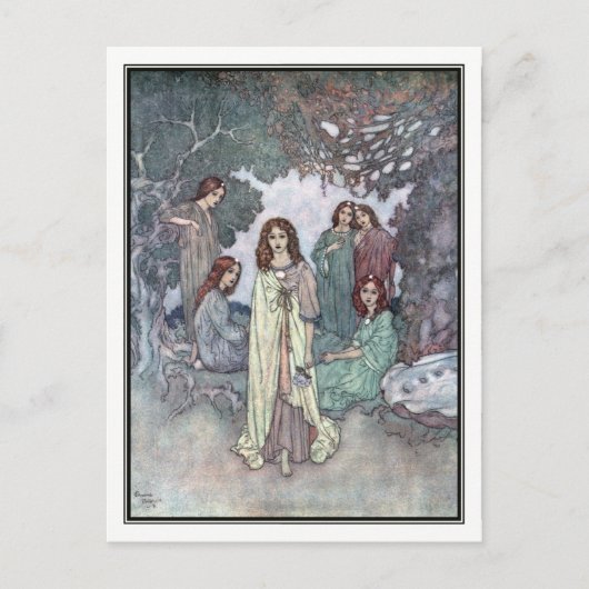 Het feest van de tuin door Edmund Dulac Briefkaart (Voorkant)