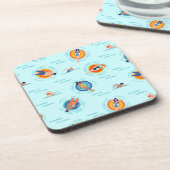 Het feest van de zomerpoel is leuk in de zon bier onderzetter (Linkerzijde)