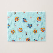 Het feest van de zomerpoel is leuk in de zon legpuzzel (Horizontaal)