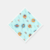 Het feest van de zomerpoel is leuk in de zon servet (Hoek)