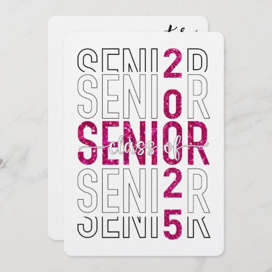 Het feest van het Afstuderen van 2025 Kaart (Voorkant / Achterkant)