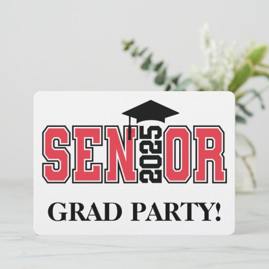 Het feest van het Afstuderen van 2025 Kaart (Staand voorkant)