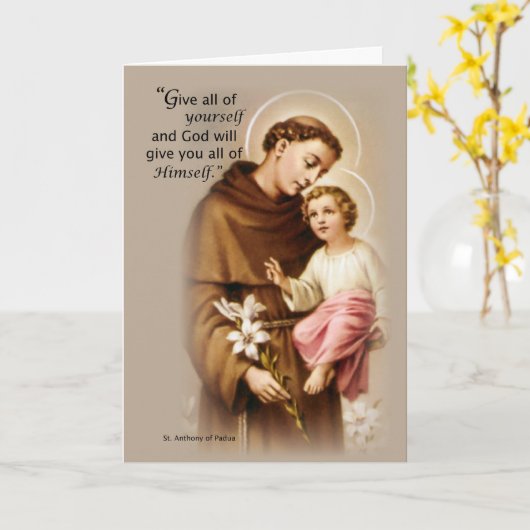 Het Feest van zegen van St. Anthony Kaart (Gele Bloem)