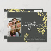 HET FEESTELIJKE BRIEFKAART VAN DE FOTO:: gewaagde (Voorkant / Achterkant)