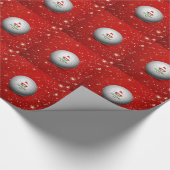 Het feestelijke kerstontwerp van de Golfers — het  Cadeaupapier (Hoek)