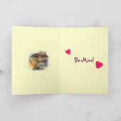 Het feesten Aardeekhoorn Valentijn Feestdagen Kaart (Binnen)