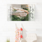 HET FEestje Begint Hier! Foto Bruiloft Banner (Insitu)