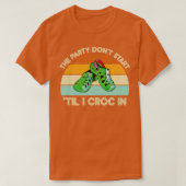 Het feestje begint pas als ik er ben t-shirt (Design voorkant)