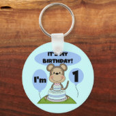 Het Feestvarken eerste van de aap Sleutelhanger (Voorkant)