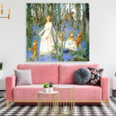 Het feiale hout canvas afdruk (Insitu (Woonkamer))