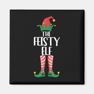 Het Feisty Elf Familie Matching Groep Kerst Gesche Magneet