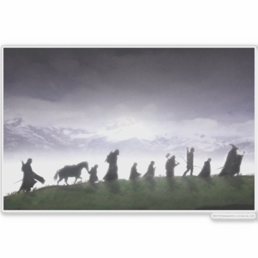 Het Fellowship van de Ring Sticker (Voorkant)