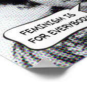 het feminisme van de klok staat voor iedereen . poster (Hoek)