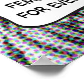 het feminisme van de klok staat voor iedereen . poster (Hoek)