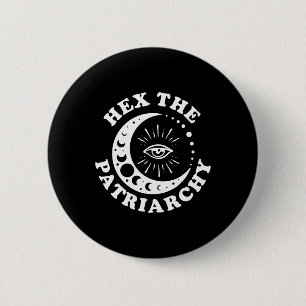 Het feministische patriarchaat ronde button 5,7 cm