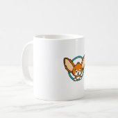 Het fennec vos embleem koffiemok (Voorkant links)