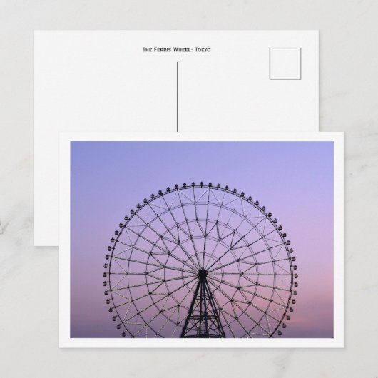 Het Ferris Wheel: Tokio Briefkaart (Voorkant / Achterkant)