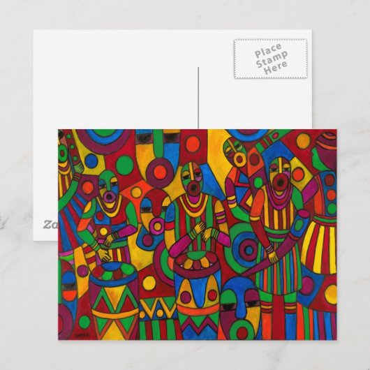 Het festival van Emeka. Briefkaart (Voorkant / Achterkant)