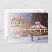 Het Festival van het ijs met gazebo en stadspark Feestdagenkaart (Voorkant / Achterkant)