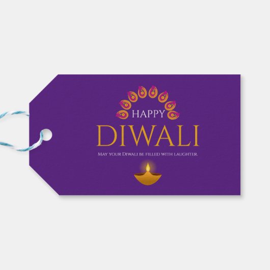 Het festival van Lights Diwali Hindu Cadeaulabel (Achterkant Horizontaal)